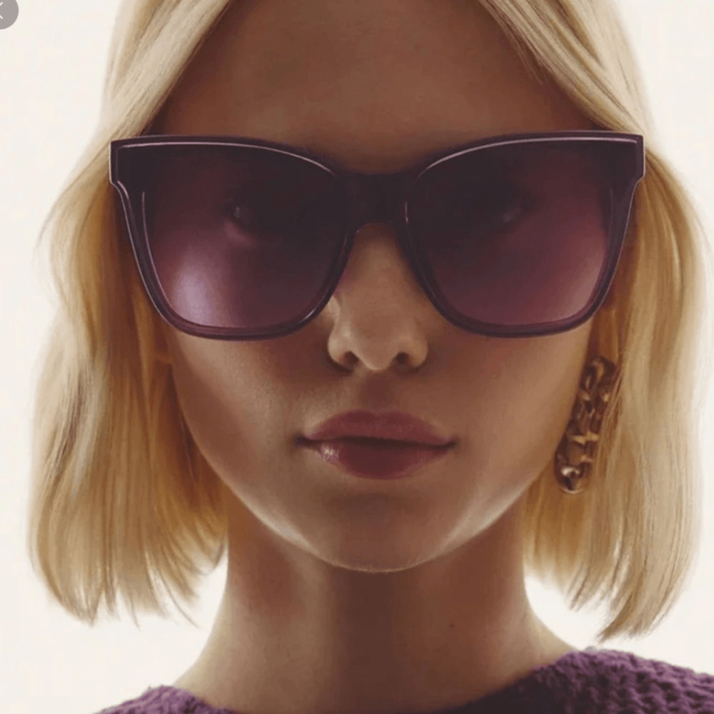 NEW ! Rare Quay After Party Deep maroon Purple Sunglasses